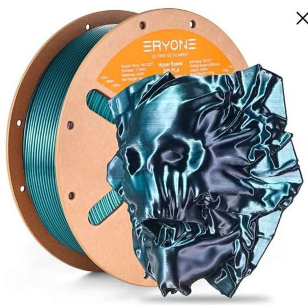 ERYONE Silk Filament PLA+ 1.75mm Shiny 3D Printer Filament, Multicolor PLA 2 in